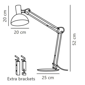 DFTP by Nordlux - Lampa stołowa ARKI 1xE27/60W/230V czarna