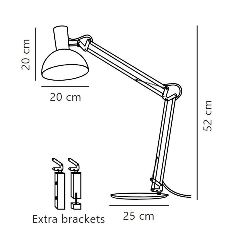 DFTP by Nordlux - Lampa stołowa ARKI 1xE27/60W/230V czarna