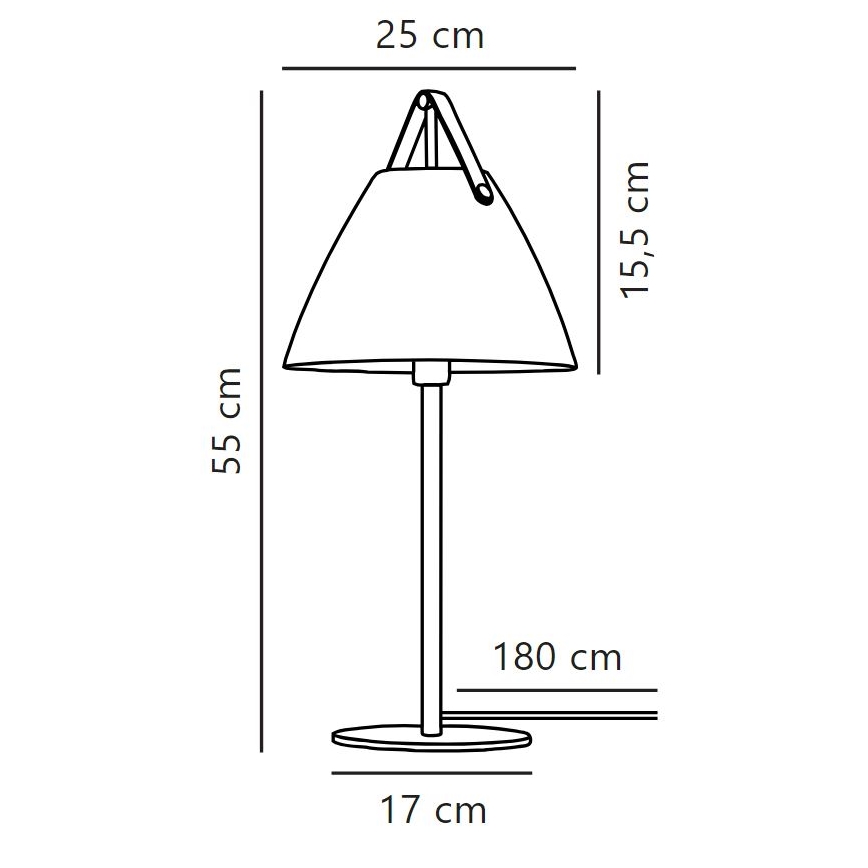 DFTP by Nordlux - Lampa stołowa STRAP 1xE27/40W/230V biała