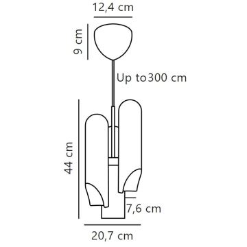 DFTP by Nordlux - Żyrandol na lince ROCHELLE 3xGU10/15W/230V