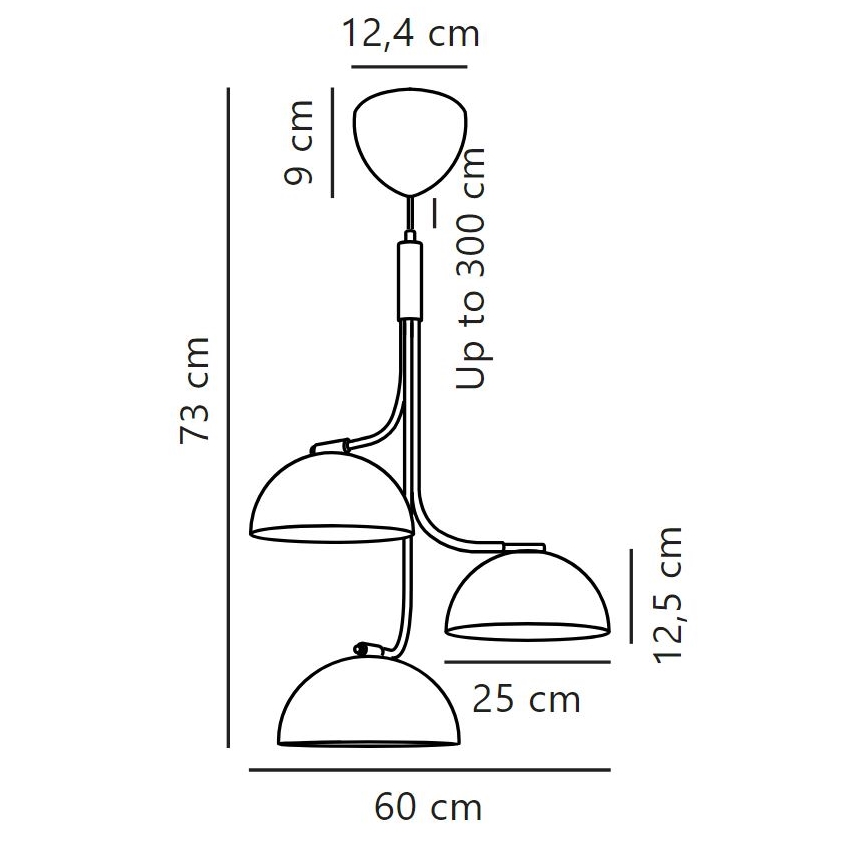 DFTP by Nordlux - Żyrandol na lince TULLIO 3xE14/25W/230V biały