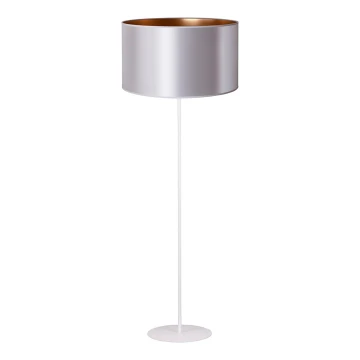 Duolla - Lampa podłogowa CANNES 1xE27/15W/230V 45 cm srebrny/miedź/biały