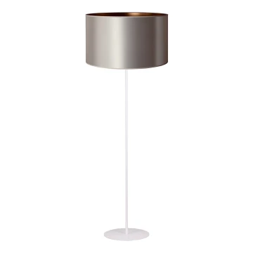 Duolla - Lampa podłogowa CANNES 1xE27/15W/230V 45 cm srebrny/miedź/biały