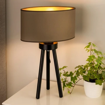 Duolla - Lampa stołowa OVAL VEGAN 1xE27/15W/230V beżowa