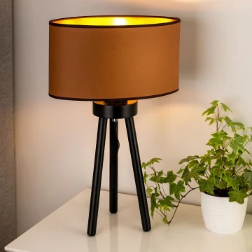 Duolla - Lampa stołowa OVAL VEGAN 1xE27/15W/230V brązowa