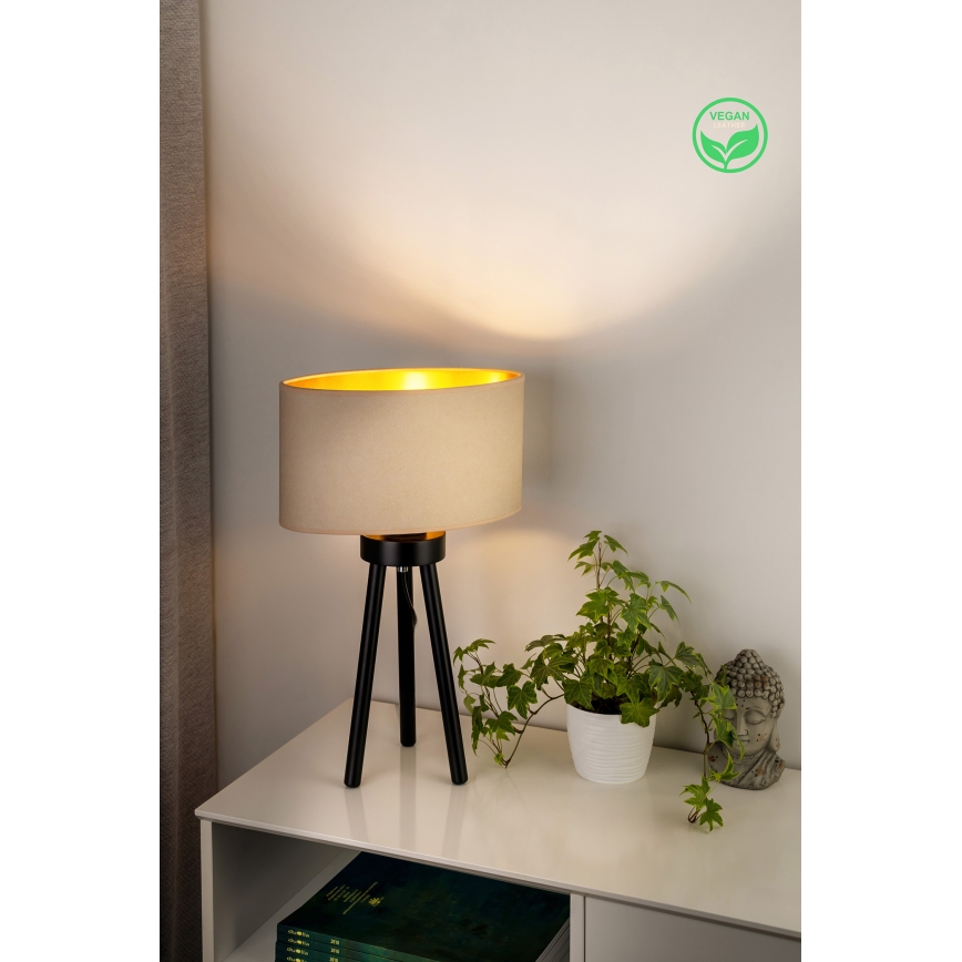 Duolla - Lampa stołowa OVAL VEGAN 1xE27/15W/230V kremowa