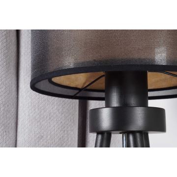 Duolla - Lampa stołowa WOOD BOHO 1xE27/15W/230V czarna/beżowa