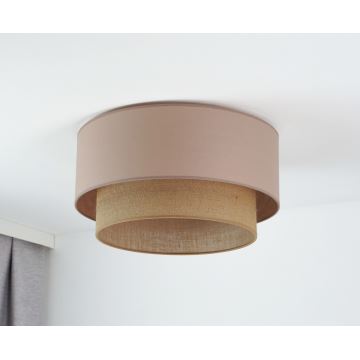 Duolla - Lampa sufitowa BOHO 1xE27/15W/230V śr. 45 cm beżowa/brązowa