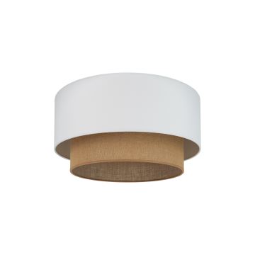 Duolla - Lampa sufitowa BOHO 1xE27/15W/230V śr. 45 cm biała/brązowa