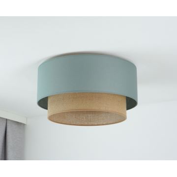 Duolla - Lampa sufitowa BOHO 1xE27/15W/230V śr. 45 cm zielona/brązowa