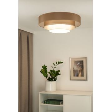 Duolla - LED Plafon LUNETA LED/26W/230V śr. 60 cm 4000K brązowy/złoty/biały