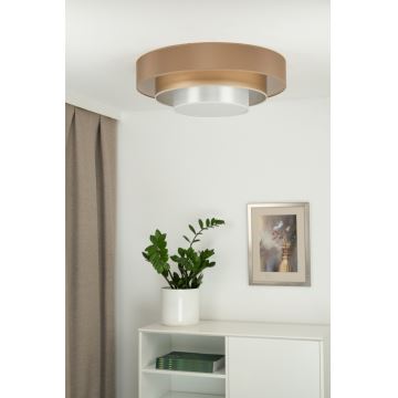 Duolla - LED Plafon LUNETA LED/26W/230V śr. 60 cm 4000K brązowy/złoty/biały