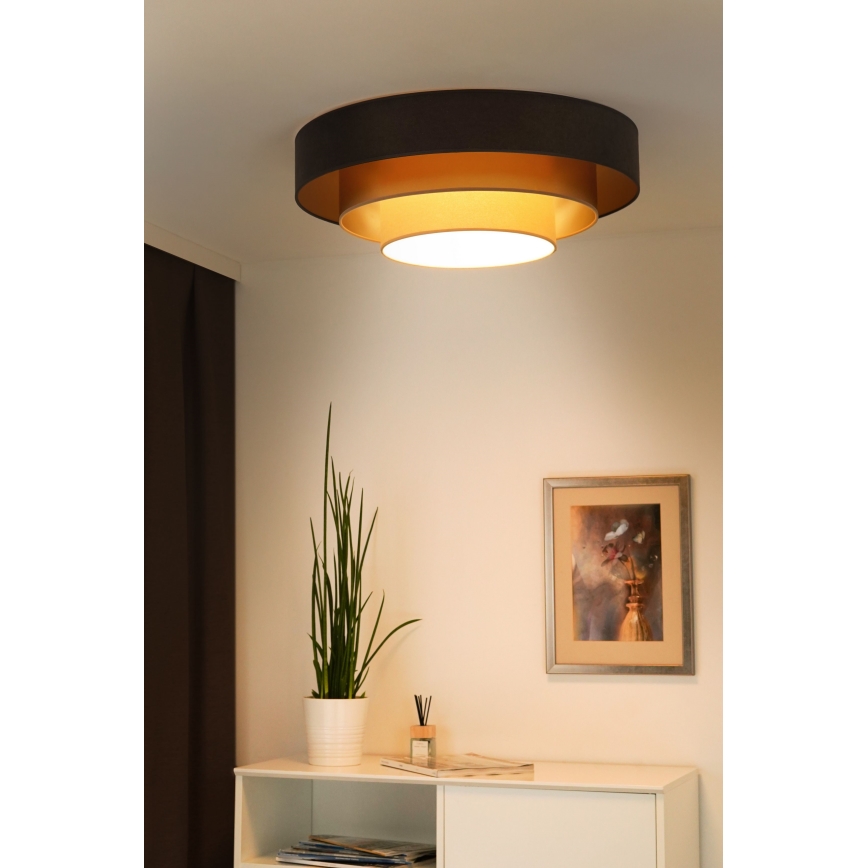 Duolla - LED Plafon LUNETA LED/26W/230V śr. 60 cm 4000K brązowy/złoty/kremowy