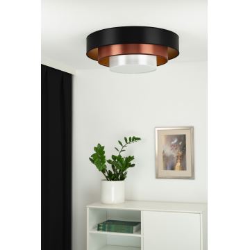 Duolla - LED Plafon LUNETA LED/26W/230V śr. 60 cm 4000K czarny/miedź/białe