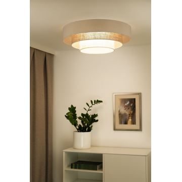 Duolla - LED Plafon LUNETA LED/26W/230V śr. 60 cm 4000K kremowy/brązowy