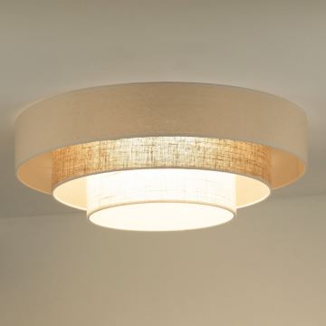 Duolla - LED Plafon LUNETA LED/26W/230V śr. 60 cm 4000K kremowy/brązowy