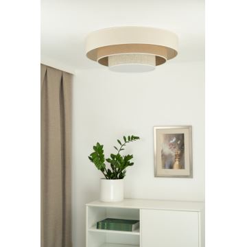 Duolla - LED Plafon LUNETA LED/26W/230V śr. 60 cm 4000K kremowy/brązowy