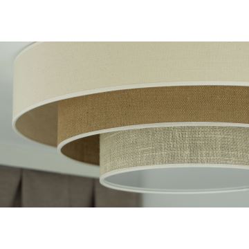 Duolla - LED Plafon LUNETA LED/26W/230V śr. 60 cm 4000K kremowy/brązowy