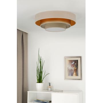 Duolla - LED Plafon LUNETA LED/26W/230V śr. 60 cm 4000K kremowy/złoty/beżowy