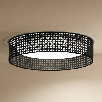 Duolla - LED Plafon ROLLER RATTAN LED/24W/230V czarny