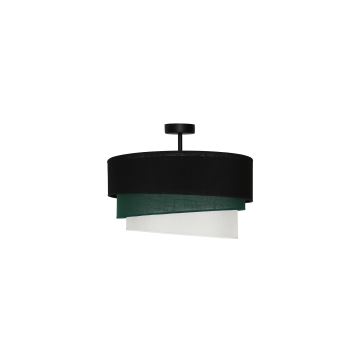 Duolla - Żyrandol natynkowy TRIO 1xE27/15W/230V czarny/zielony/biały