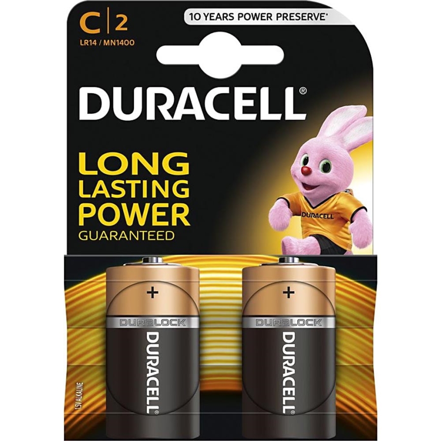 Duracell - 2 szt. Bateria alkaliczna Basic LR14/C 1,5V 2200 mAh