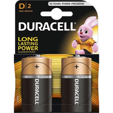 Duracell - 2 szt. Bateria alkaliczna Basic LR20/D 1,5V 12500 mAh