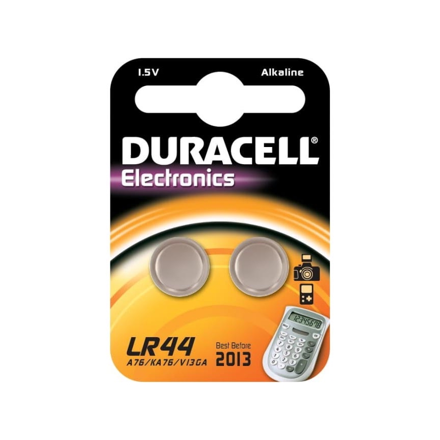 Duracell - 2 szt. Bateria alkaliczna LR44/A76 1,5V 150 mAh