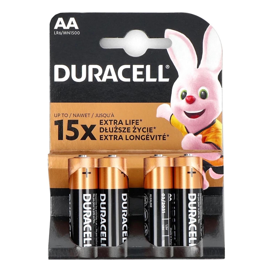 Duracell - 4 szt. Bateria alkaliczna Basic LR06/AA 1,5V 2650 mAh