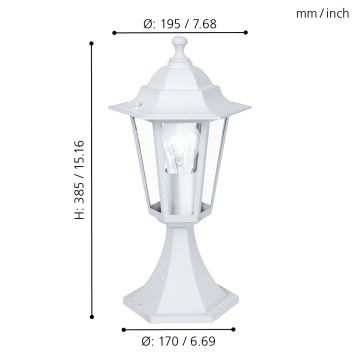 Eglo - Lampa zewnętrzna 1xE27/60W