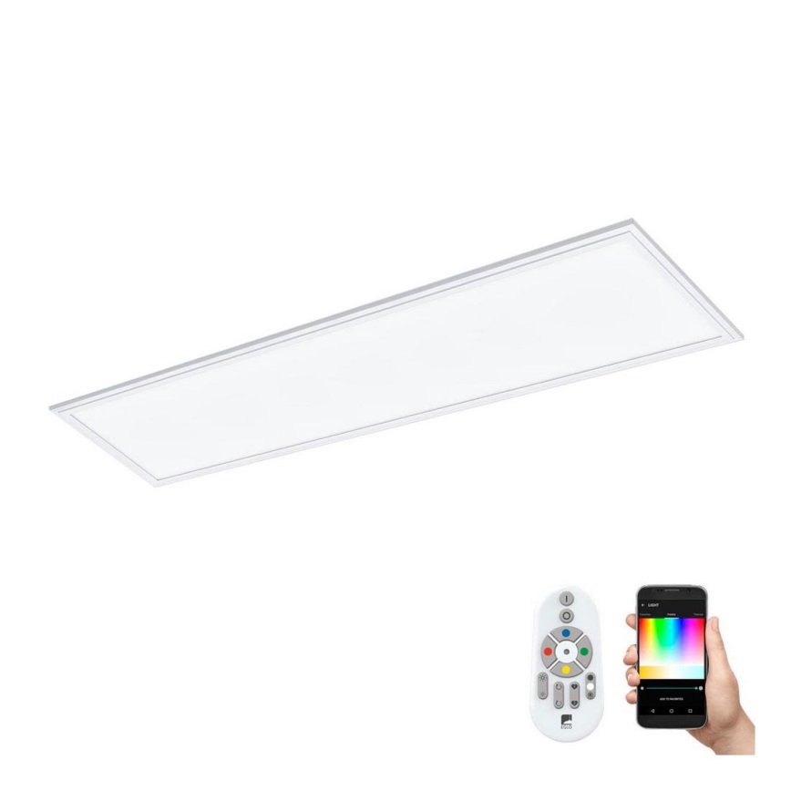 Eglo 32734 - LED RGBW Ściemnialny wpuszczany panel SALOBRENA-C LED/34W/230V biały + zdalne sterowanie