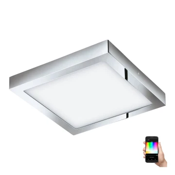 Eglo 33668-LED RGBW Ściemnialne oświetlenie łazienkowe FUEVA-C 21W/230V 30x30cm IP44