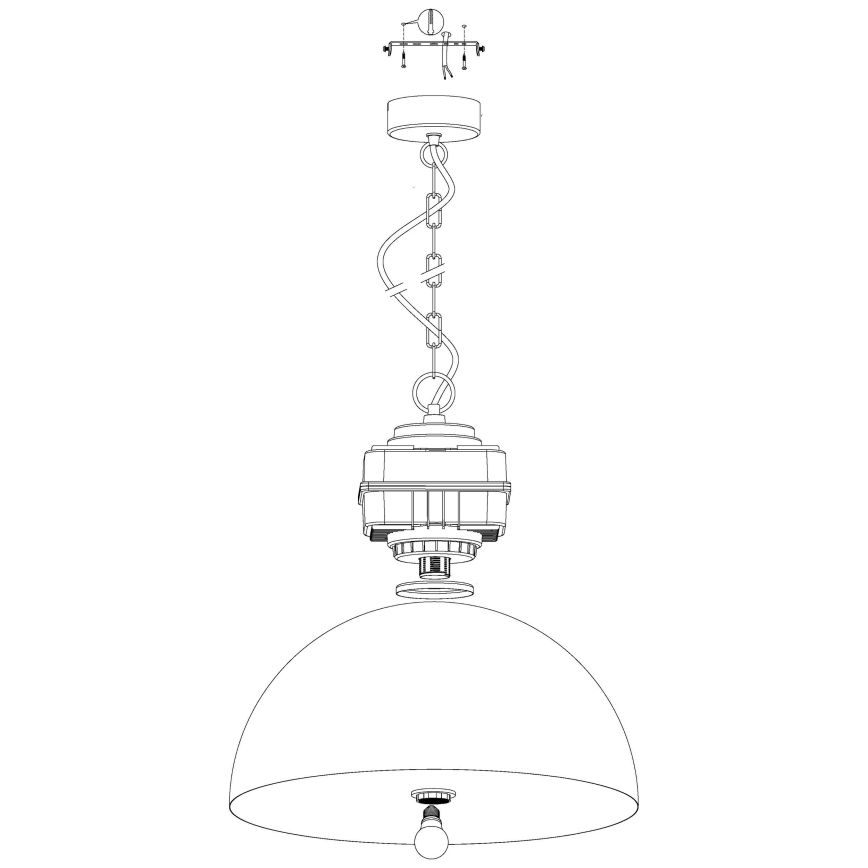 Eglo - Żyrandol na łańcuchu 1xE27/40W/230V