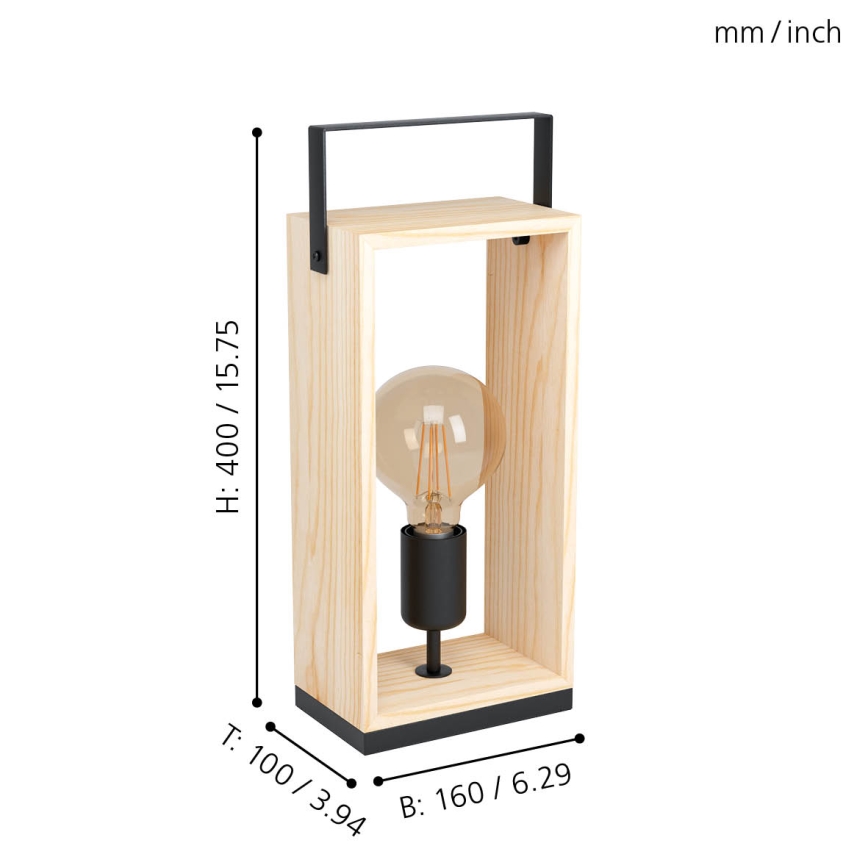 Eglo - Lampa stołowa 1xE27/40W/230V