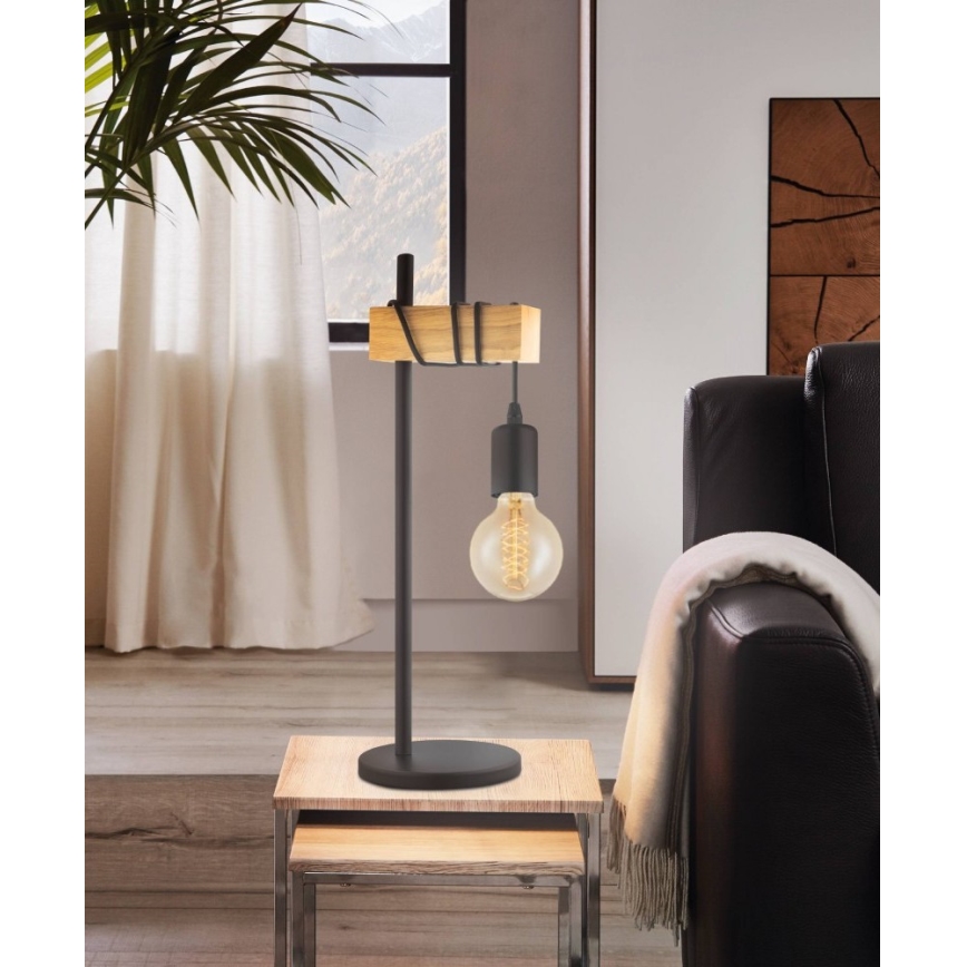 Eglo - Lampa stołowa 1xE27/10W/230V - certyfikat FSC