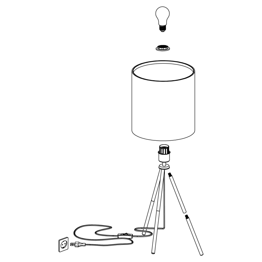 Eglo - Lampa stołowa 1xE27/40W/230V