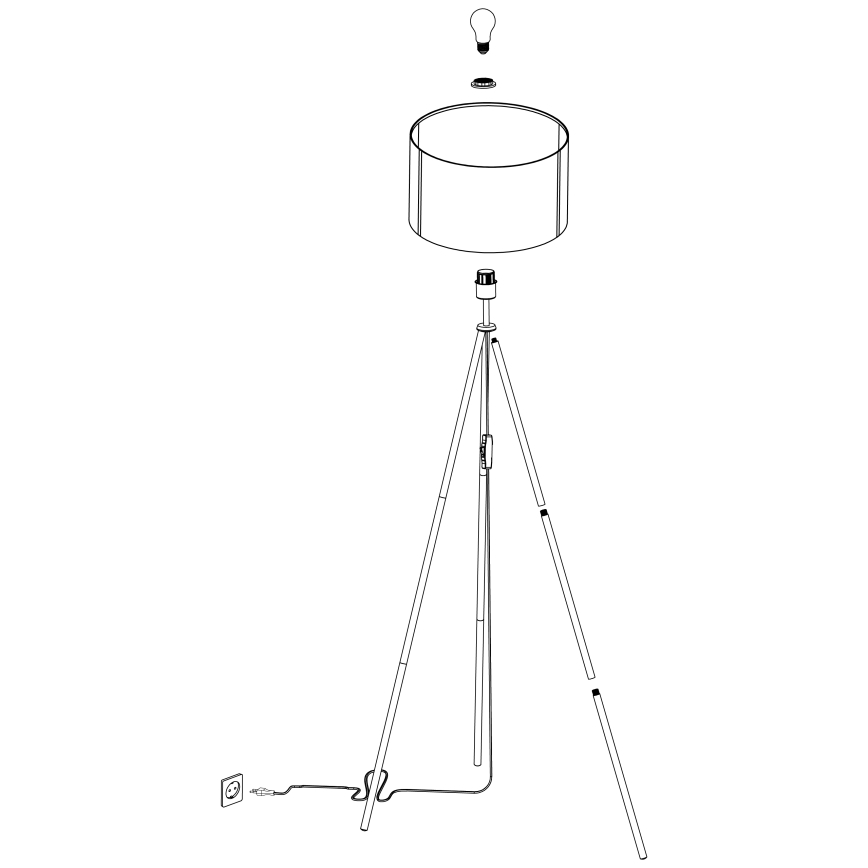 Eglo - Lampa podłogowa 1xE27/40W/230V