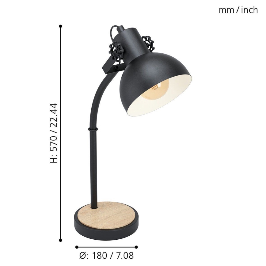 Eglo - Lampa stołowa 1xE27/28W/230V - certyfikat FSC