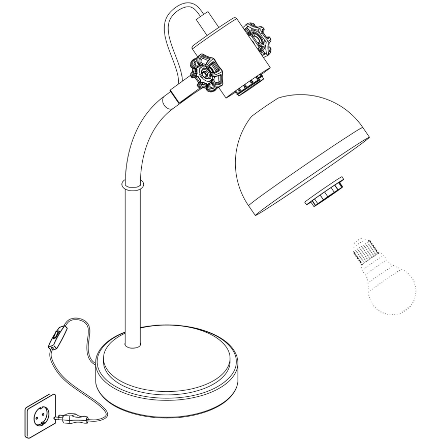 Eglo - Lampa stołowa 1xE27/28W/230V - certyfikat FSC