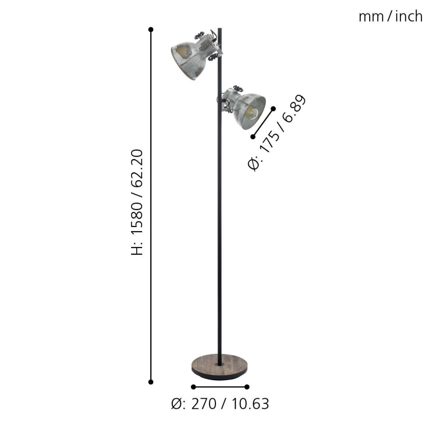 Eglo - Lampa podłogowa 2xE27/40W/230V