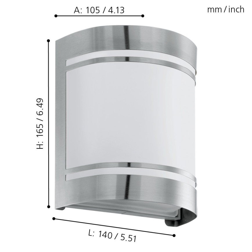 Eglo 74009 - Kinkiet zewnętrzny ROSADA 1xE27/40W/230V IP44