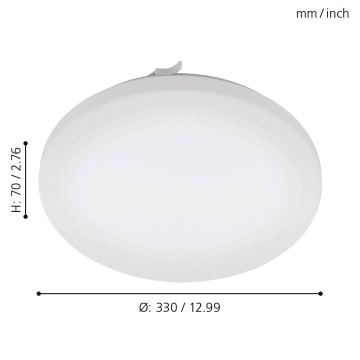 Eglo 79523 - LED Plafon łazienkowy TUSCOLA LED/14,6W/230V IP44