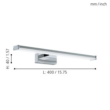 Eglo 79532 - LED Łazienkowe oświetlenie lustra SARNOR LED/7,4W/230V 40 cm IP44 chrom