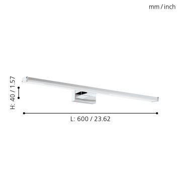 Eglo 79533 - LED Łazienkowe oświetlenie lustra SARNOR LED/11W/230V 60 cm IP44 chrom