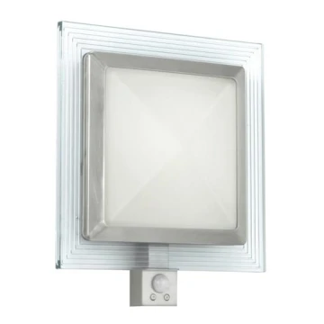 EGLO 88163 - Kinkiet zewnętrzny z czujnikiem PALI 1xE27/15W + 1xLED/1,28W IP44