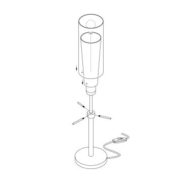 Eglo - Lampa stołowa 1 x E27/60W biała/opalone szkło