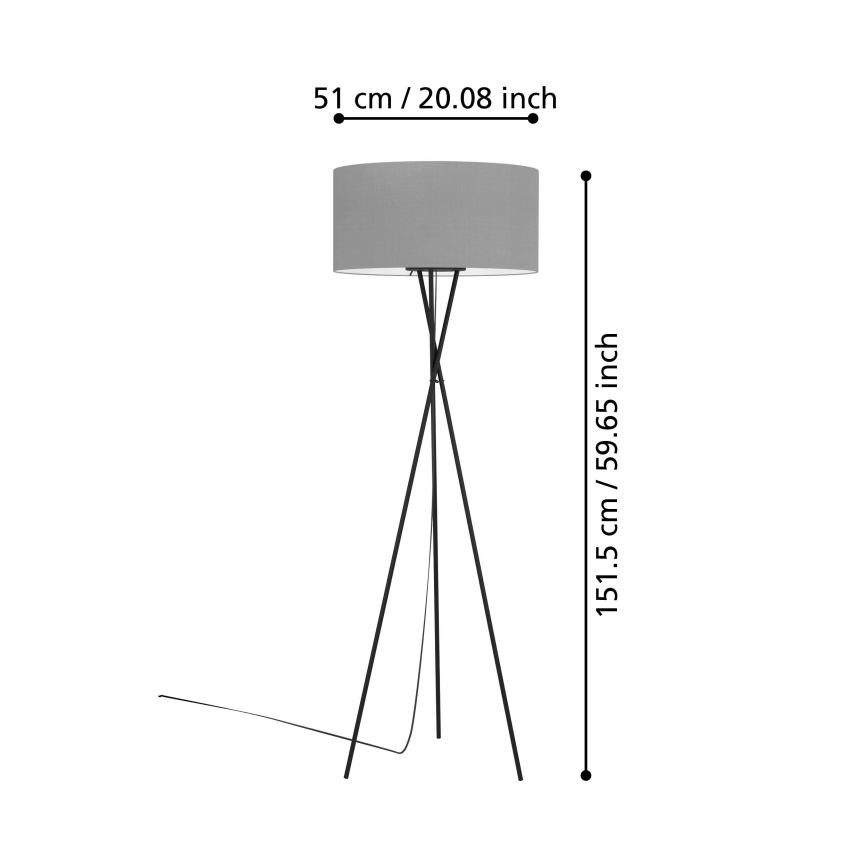 Eglo - Lampa podłogowa 1xE27/60W/230V
