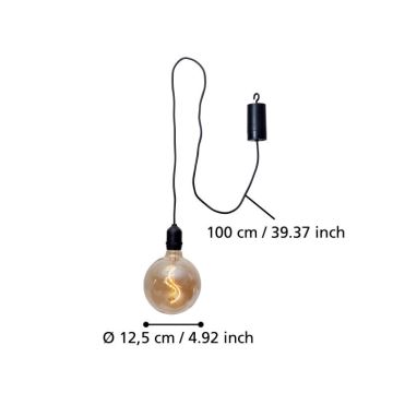 Eglo - LED Lampa wisząca zewnętrzna LED/0,06W/6V IP44 béžová