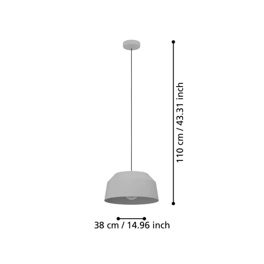 Eglo - Żyrandol na lince 1xE27/40W/230V śr. 38 cm