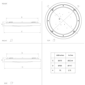 Eglo - LED RGBW Ściemnialny plafon LED/34,5W/230V 2700-6500K